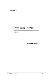 Voice Over IP CVOICE Student Guide V4.2