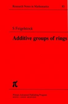 Additive Groups of Rings (Chapman & Hall CRC Research Notes in Mathematics Series)  