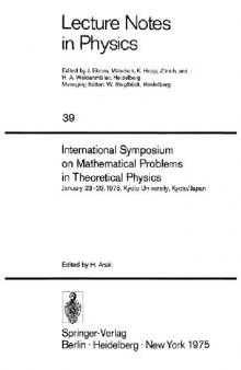 Int'l Symposium on Mathematical Problems in Theoretical Physics
