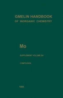 Mo Molybdenum: Hydrous Molybdates of Groups VA to VIB Metals (System Nos. 18 to 52)