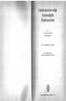 Cephalosporium-artige Schimmelpilze (Hyphomycetes) (German Edition)