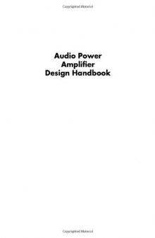 Audio Power Amplifier Design Handbook