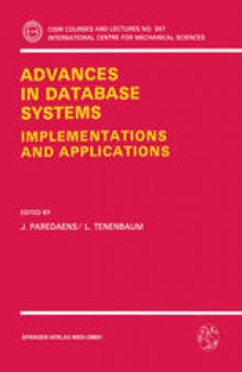 Advances in Database Systems: Implementations and Applications