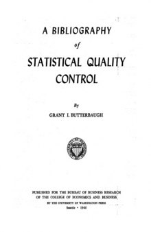 A Bibliography of Statistical Quality Control