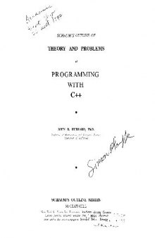 Schaum's Outline of Programming with C ++