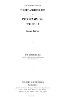 Schaum's outline of theory and problems of programming with C++