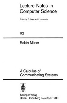 A calculus of communicating systems 