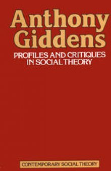 Profiles and Critiques in Social Theory