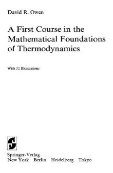 A first course in the mathematical foundations of thermodynamics