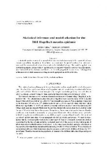 Statistical inference and model selection for the 1861 Hagelloch measles epidemic