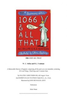 1066 and All That: A Memorable History of England