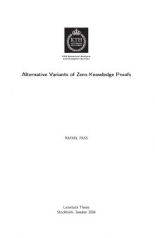 Alternative Variants of Zero-Knowledge Proofs