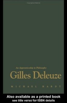 Gilles Deleuze: An Apprenticeship In Philosophy
