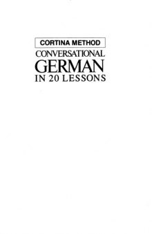 Conversational German in 20 Lessons
