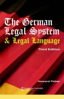 German Legal System And Legal Language 3 e