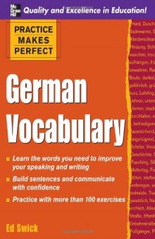 Practice Makes Perfect: German Vocabulary Book