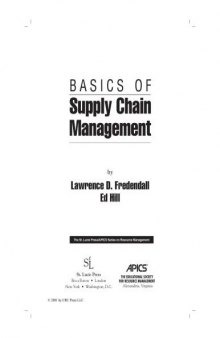 Basics of Supply Chain Management (Resource Management)