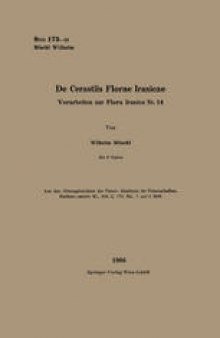 De Cerastiis Florae Iranicae: Vorarbeiten zur Flora Iranica Nr. 14