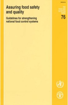 Assuring food safety: guidelines for strengthening national