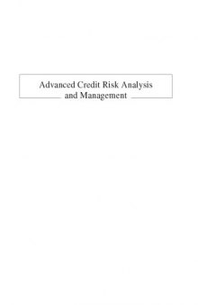 Advanced Credit Risk Analysis and Management