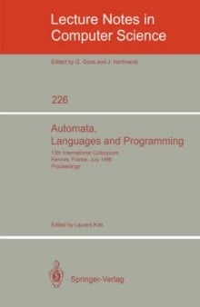 Automata, Languages and Programming: 13th International Colloquium Rennes, France, July 15–19, 1986 Proceedings