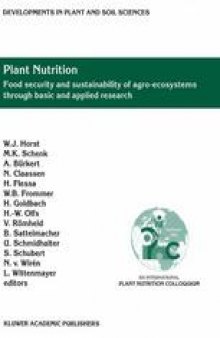 Plant Nutrition: Food security and sustainability of agro-ecosystems through basic and applied research