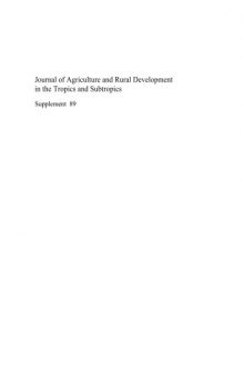 Organic Agriculture in the Tropics and Subtropics  Current Status and Perspectives
