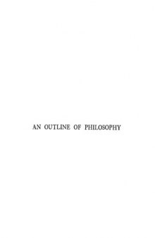 An Outline of Philosophy