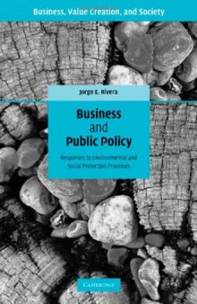 Business and Public Policy: Responses to Environmental and Social Protection Processes (Business, Value Creation, and Society)