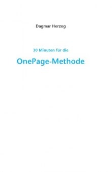 30 Minuten fur die One-Page-Methode