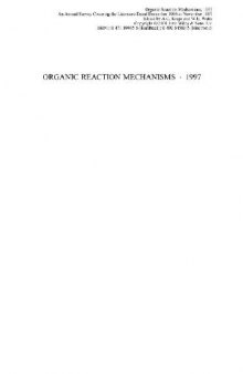 Organic reaction mechanisms