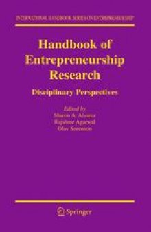 Handbook of Entrepreneurship Research: Interdisciplinary Perspectives