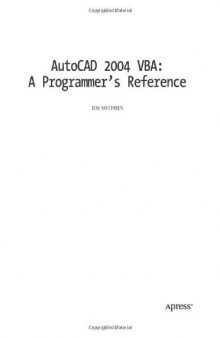 AutoCAD 2004 VBA: A Programmer's Reference