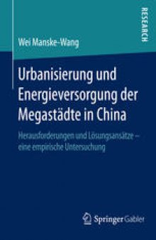 Urbanisierung und Energieversorgung der Megastädte in China: Herausforderungen und Lösungsansätze – eine empirische Untersuchung