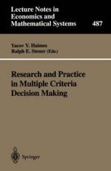 Research and Practice in Multiple Criteria Decision Making: Proceedings of the XIVth International Conference on Multiple Criteria Decision Making (MCDM) Charlottesville, Virginia, USA, June 8–12, 1998