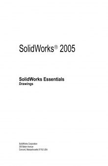 SolidWorks Essentials Drawings