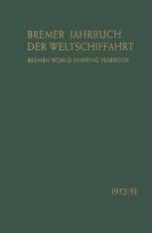 1952/53: Analyse der Schiffahrtswirtschaft