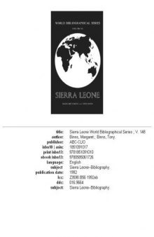 Sierra Leone (World Bibliographical Series)