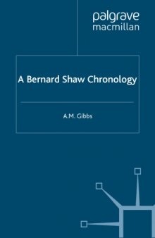 A Bernard Shaw chronology