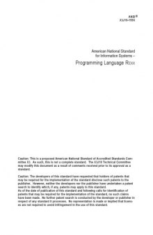 ANSI X3J18-199x standard.Programming language Rexx