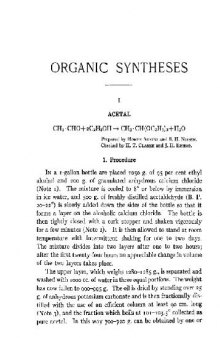 Organic Syntheses: Vol. III 