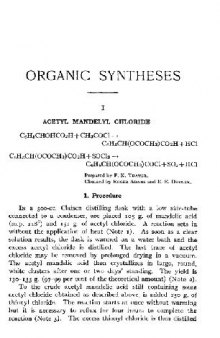 Organic Syntheses: Vol. IV 