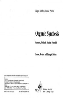 Organic Synthesis - Concepts, Methods, Starting Materials