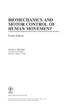 Biomechanics and Motor Control of Human Movement, Fourth Edition