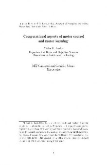Computational aspects of motor control and motor learning