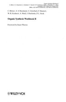 Organic Synthesis Workbook II