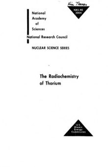 The radiochemistry of thorium