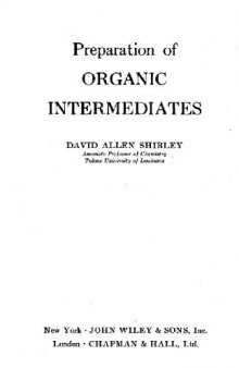 Preparation of organic intermediates