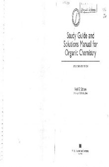 Study Guide Solutions Manual Organic Chemistry Schore
