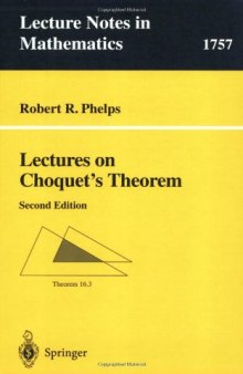 Lectures on Choquet’s Theorem